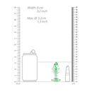 Plug anal en verre - Brille dans le noir - Moyen