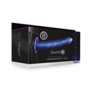 Strap-On Creux Torsadé - 8 / 20 cm - Bleu Métallique