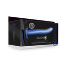 Sangle courbe creuse texturée - 8 / 20 cm - Bleu métallisé