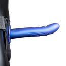 Sangle courbe creuse texturée - 8 / 20 cm - Bleu métallisé