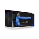 Harnais Strié Creux avec Boules - 8 / 21 cm - Bleu Métallique