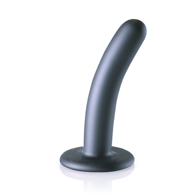 Dildo G-Spot en silicone lisse - 5'' / 12 cm - Gunmetal