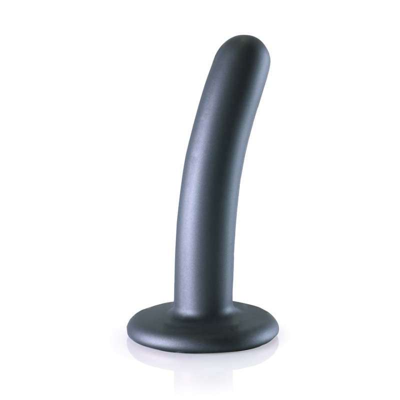 Dildo G-Spot en silicone lisse - 5'' / 12 cm - Gunmetal