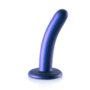 Dildo G-Spot en silicone lisse - 5'' / 12 cm - Bleu métallisé