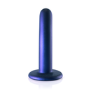 Dildo G-Spot en silicone lisse - 5'' / 12 cm - Bleu métallisé