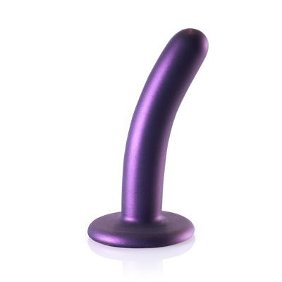 Dildo G-Spot en silicone lisse - 5'' / 12 cm - Violet métallisé