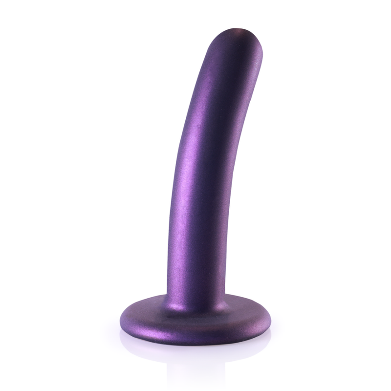 Dildo G-Spot en silicone lisse - 5'' / 12 cm - Violet métallisé