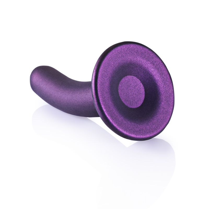 Dildo G-Spot en silicone lisse - 5'' / 12 cm - Violet métallisé