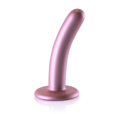 Dildo G-Spot en silicone lisse - 5'' / 12 cm - Rose Gold