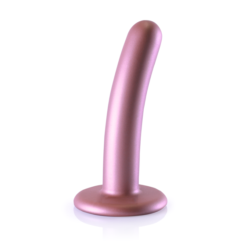 Dildo G-Spot en silicone lisse - 5'' / 12 cm - Rose Gold