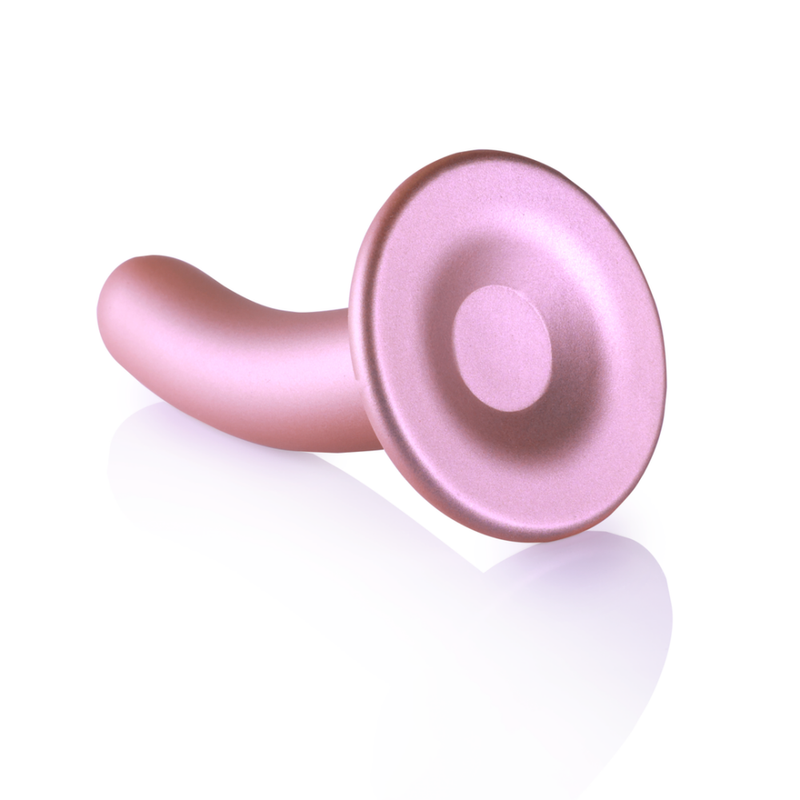 Dildo G-Spot en silicone lisse - 5'' / 12 cm - Rose Gold