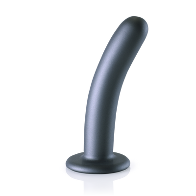 Dildo lisse en silicone G-Spot - 6'' / 14,5 cm - Gunmetal