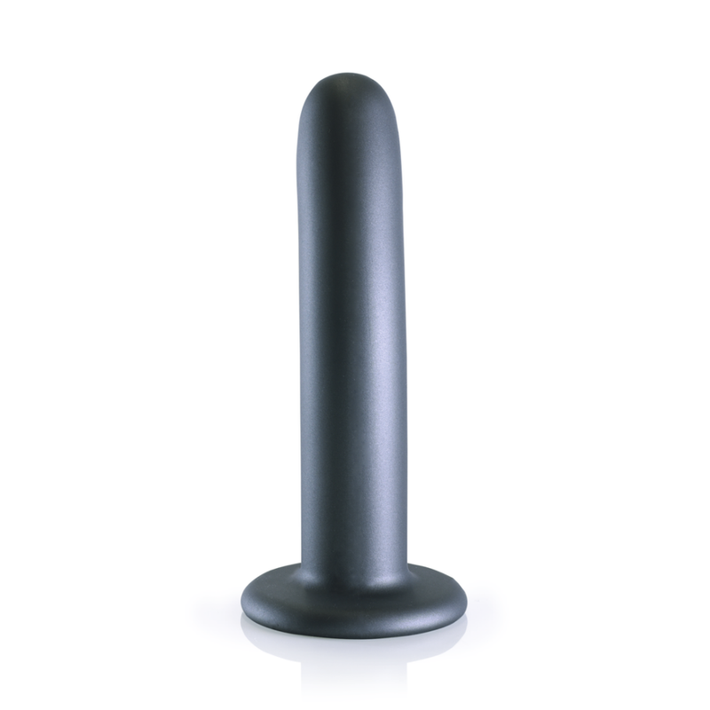 Dildo lisse en silicone G-Spot - 6'' / 14,5 cm - Gunmetal