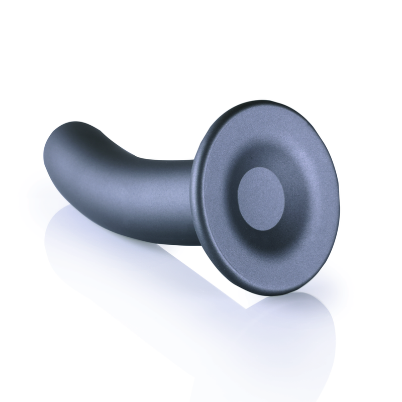 Dildo lisse en silicone G-Spot - 6'' / 14,5 cm - Gunmetal