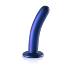 Dildo en silicone lisse pour point G - 6'' / 14,5 cm - Bleu métallisé