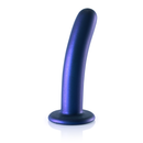 Dildo en silicone lisse pour point G - 6'' / 14,5 cm - Bleu métallisé