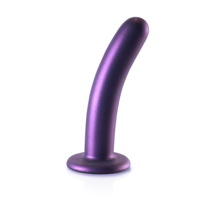 Dildo G-Spot en Silicone Lisse - 6'' / 14,5 cm - Violet Métallique