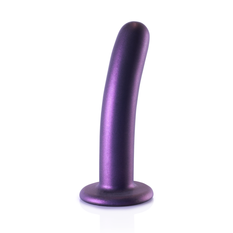 Dildo G-Spot en Silicone Lisse - 6'' / 14,5 cm - Violet Métallique