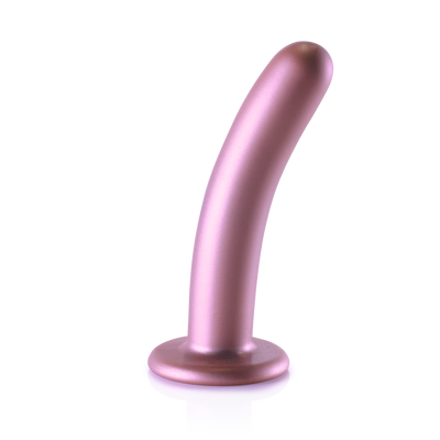 Dildo G-Spot en silicone lisse - 6'' / 14,5 cm - Rose Gold