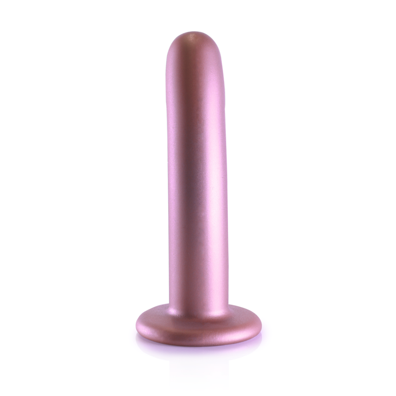 Dildo G-Spot en silicone lisse - 6'' / 14,5 cm - Rose Gold