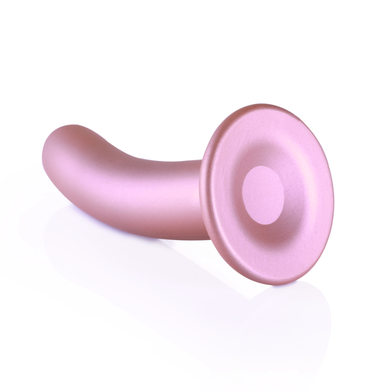 Dildo G-Spot en silicone lisse - 6'' / 14,5 cm - Rose Gold