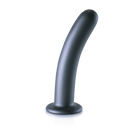 Dildo G-Spot en silicone lisse - 7'' / 17 cm - Gunmetal