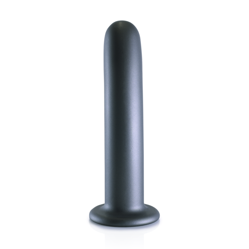 Dildo G-Spot en silicone lisse - 7'' / 17 cm - Gunmetal