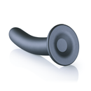Dildo G-Spot en silicone lisse - 7'' / 17 cm - Gunmetal
