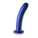 Gode en silicone lisse pour le point G - 7'' / 17 cm - Bleu métallique