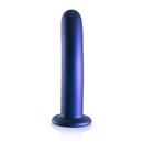 Gode en silicone lisse pour le point G - 7'' / 17 cm - Bleu métallique