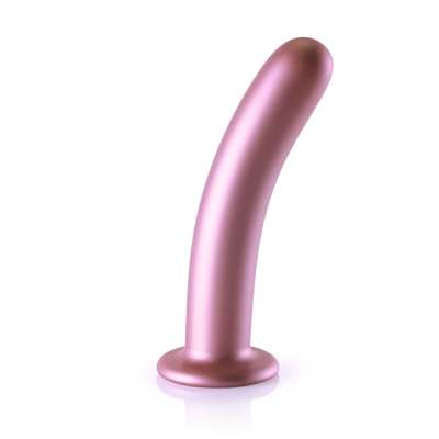 Dildo G-Spot en silicone lisse - 7'' / 17 cm - Rose Gold