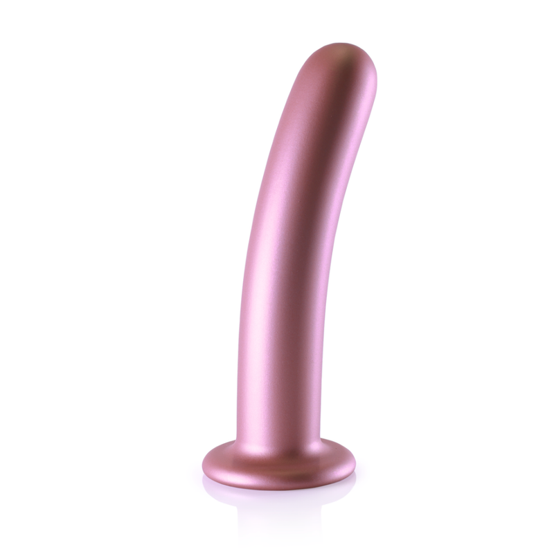 Dildo G-Spot en silicone lisse - 7'' / 17 cm - Rose Gold