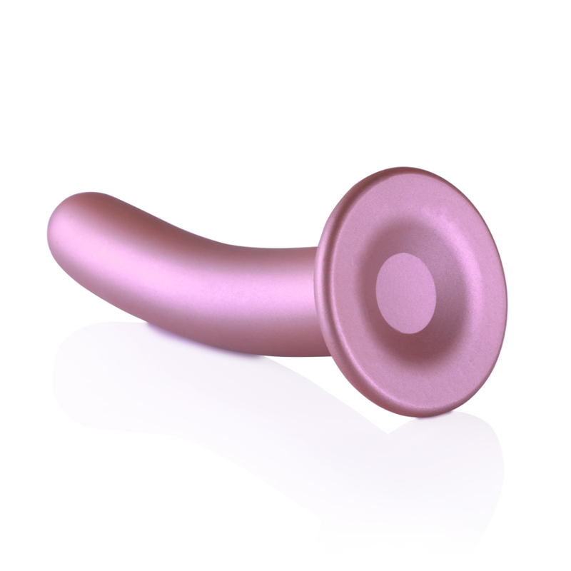 Dildo G-Spot en silicone lisse - 7'' / 17 cm - Rose Gold