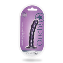Dildo en silicone G-spot à perles - 5'' / 13 cm - Violet métallique