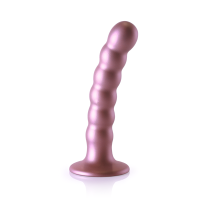 Dildo G-Spot en silicone perlé - 5'' / 13 cm - Rose Gold