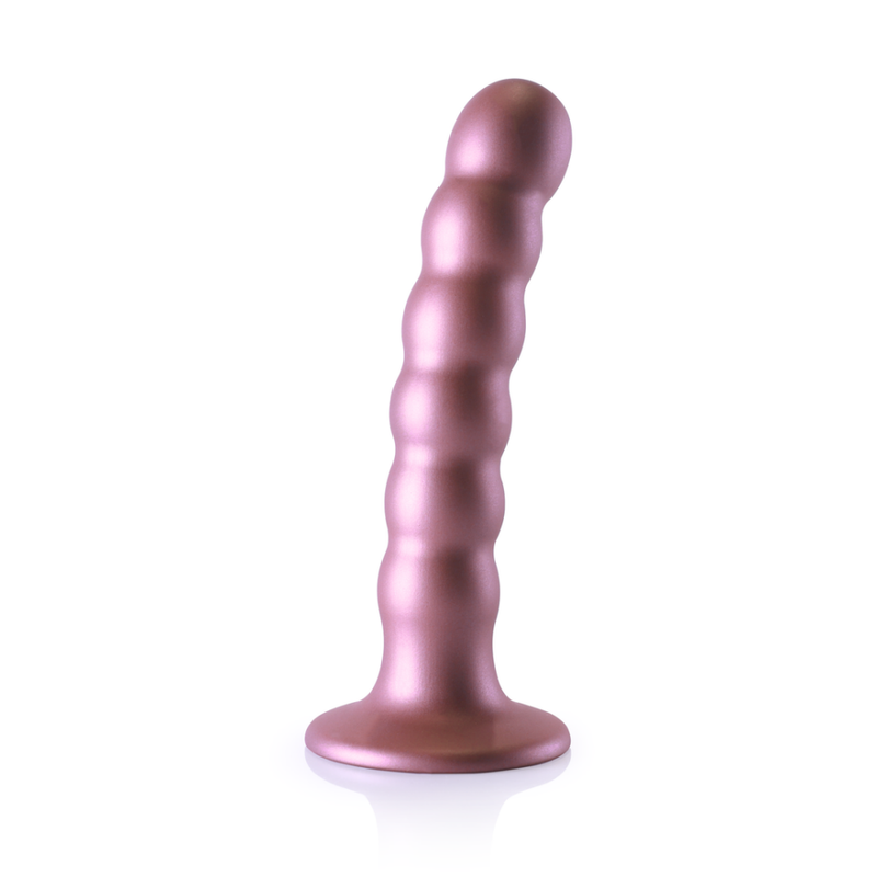 Dildo G-Spot en silicone perlé - 5'' / 13 cm - Rose Gold