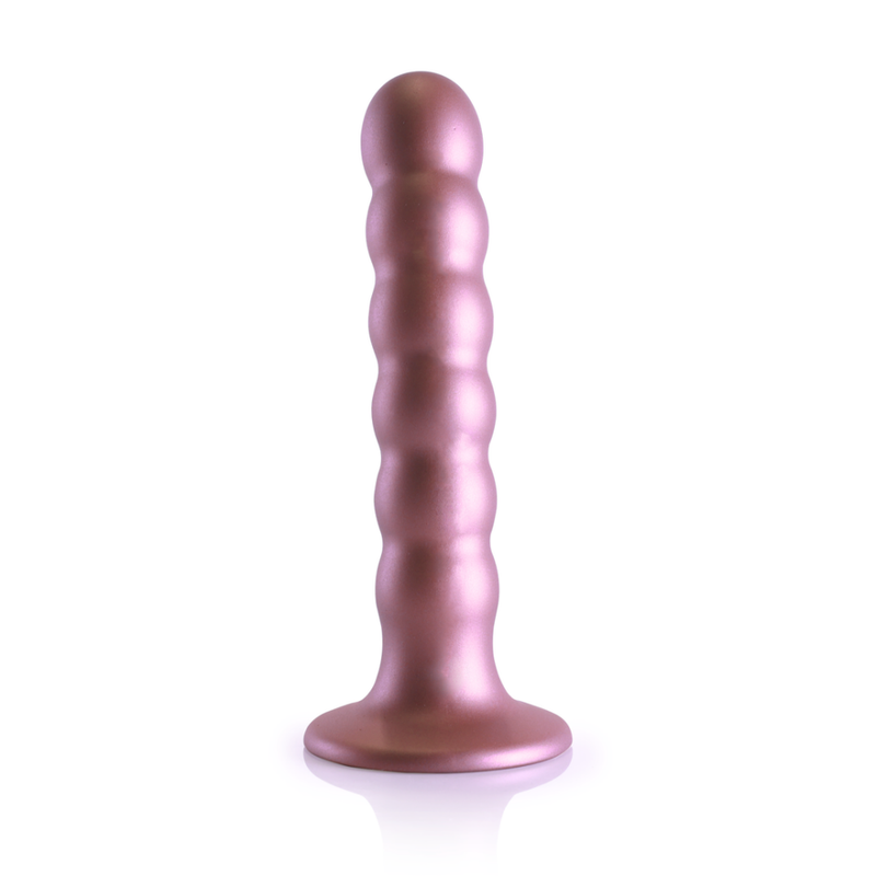 Dildo G-Spot en silicone perlé - 5'' / 13 cm - Rose Gold