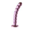 Dildo en silicone G-spot à perles - 8'' / 20,5 cm - Rose Gold