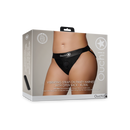 Harnais de culotte vibrant avec dos ouvert - XL/XXL - Noir