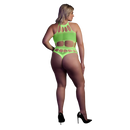 Body avec encolure grecque - Grande taille - Vert néon