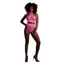 Col Montant et Jupe Haute - Taille Unique - Rose Fluo