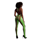 Bodystocking avec Halterneck - Taille Unique - Vert Néon