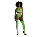 Ensemble Deux Pièces avec Top Court et Bas - Taille Unique - Vert Néon