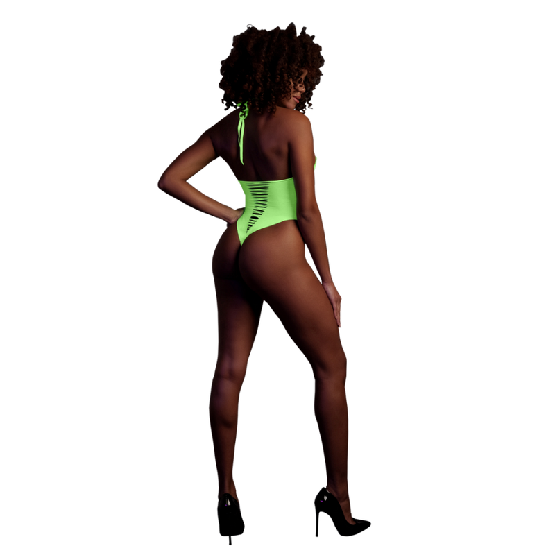 Body Haut-Coupé - Taille Unique - Vert Néon