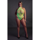Body avec col halter - Grande taille - Vert néon