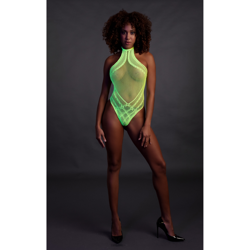 Body with Halter Neck - One Size - Neon Green