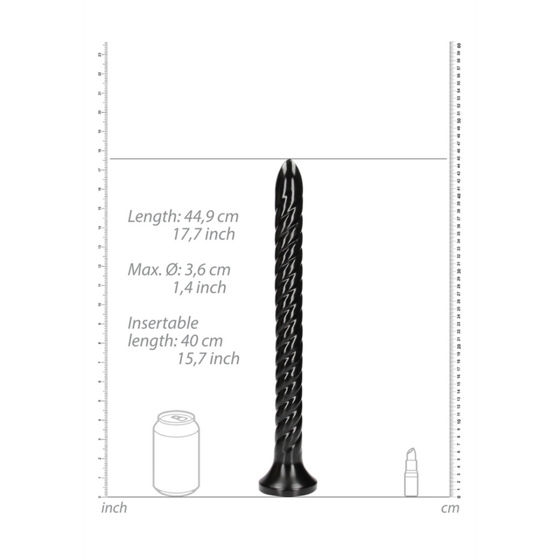 Serpent Anal Tourbillonné - 16''/ 40 cm