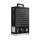 Vibrant et Rechargeable - 10 Vitesses Silicone Ribbed Strap-On - Ajustable - Noir