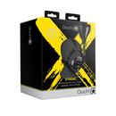 Harnais de tête avec bâillon ouvert et entonnoir - Noir