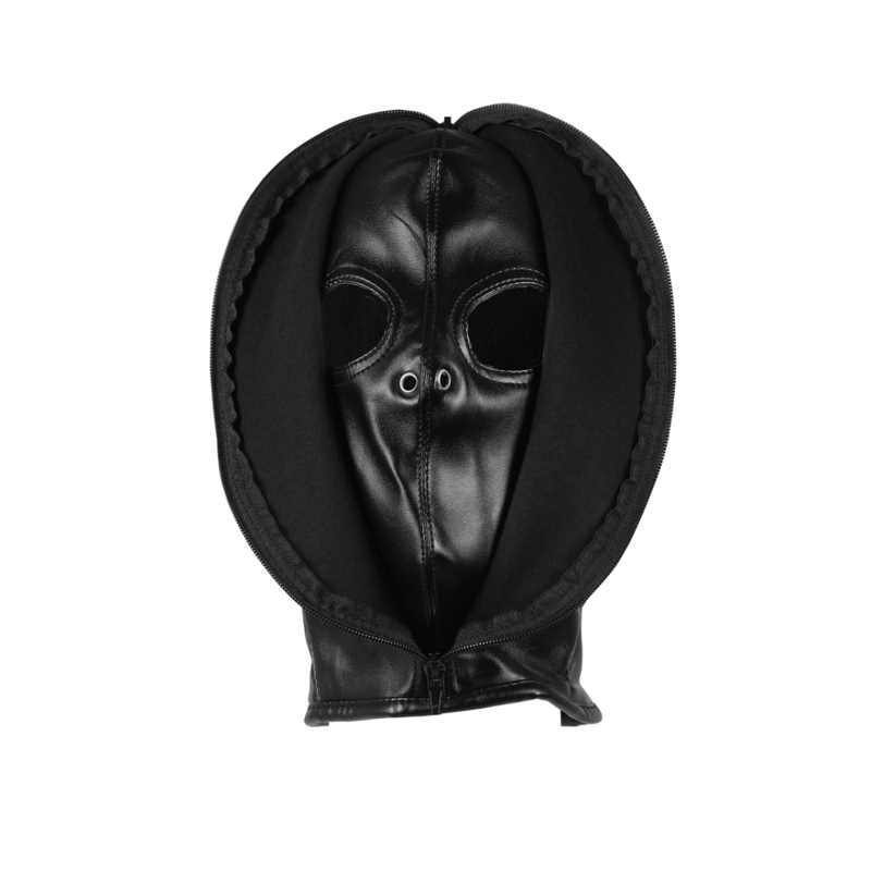 Masque de bondage zippé - Noir